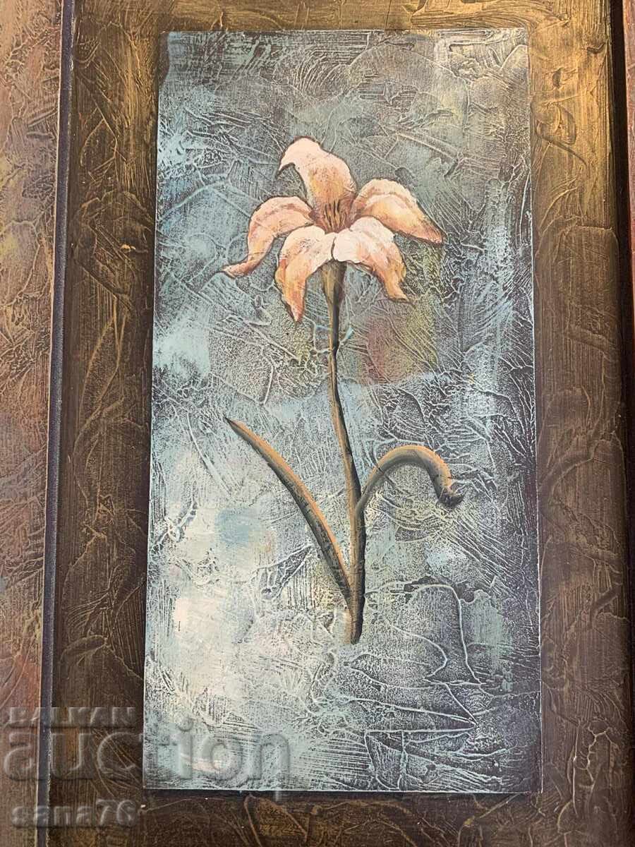 Μεγάλη όμορφη ζωγραφιά νεκρής φύσης-Λουλούδι 60/40εκ