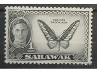 Malaezia/Sarawak 1950 Personalități/Faună/Fluturi MNH
