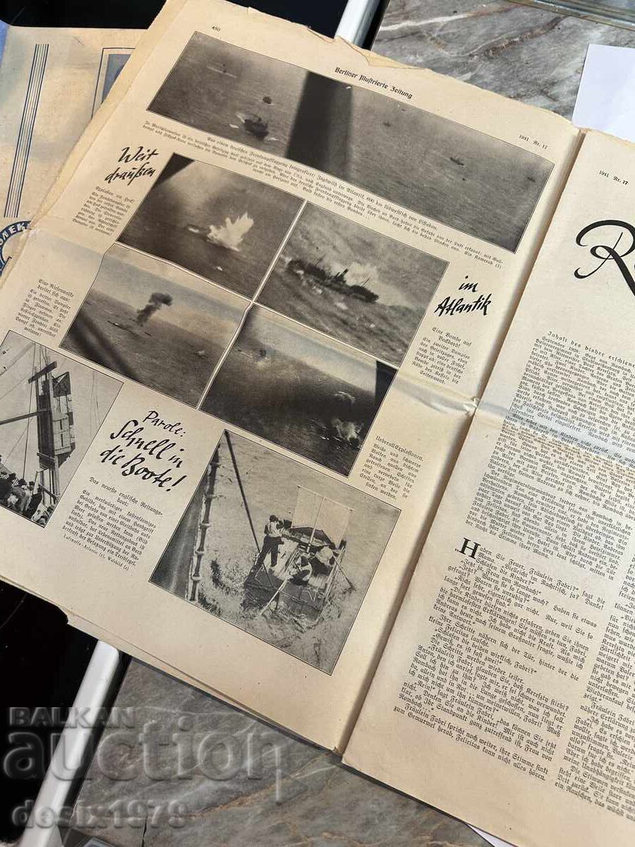 Pages from a Berlin newspaper from 1941 - 5