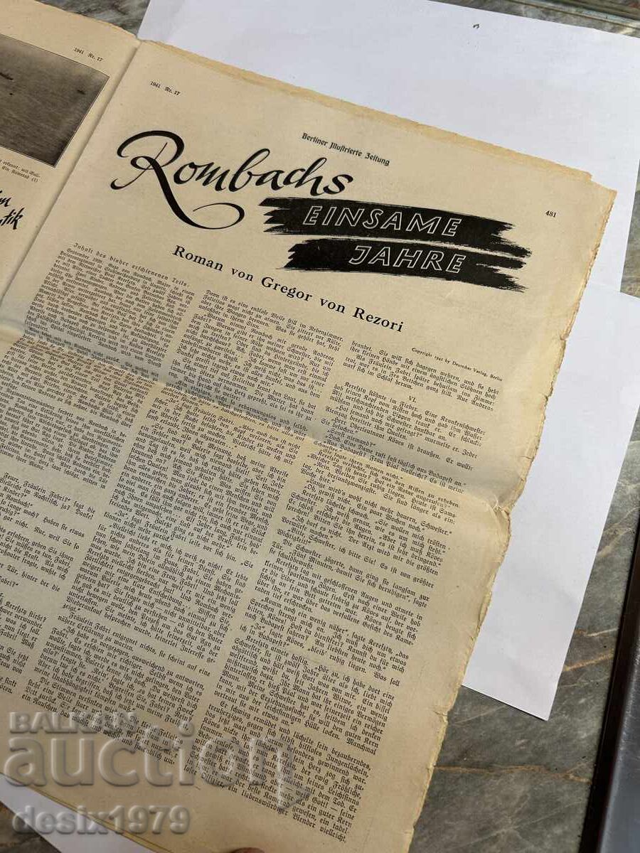 Pages from a Berlin newspaper from 1941 - 6