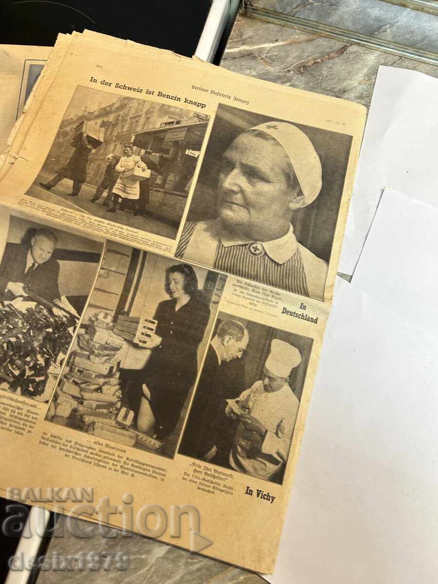 Pages from a Berlin newspaper from 1941 - 7