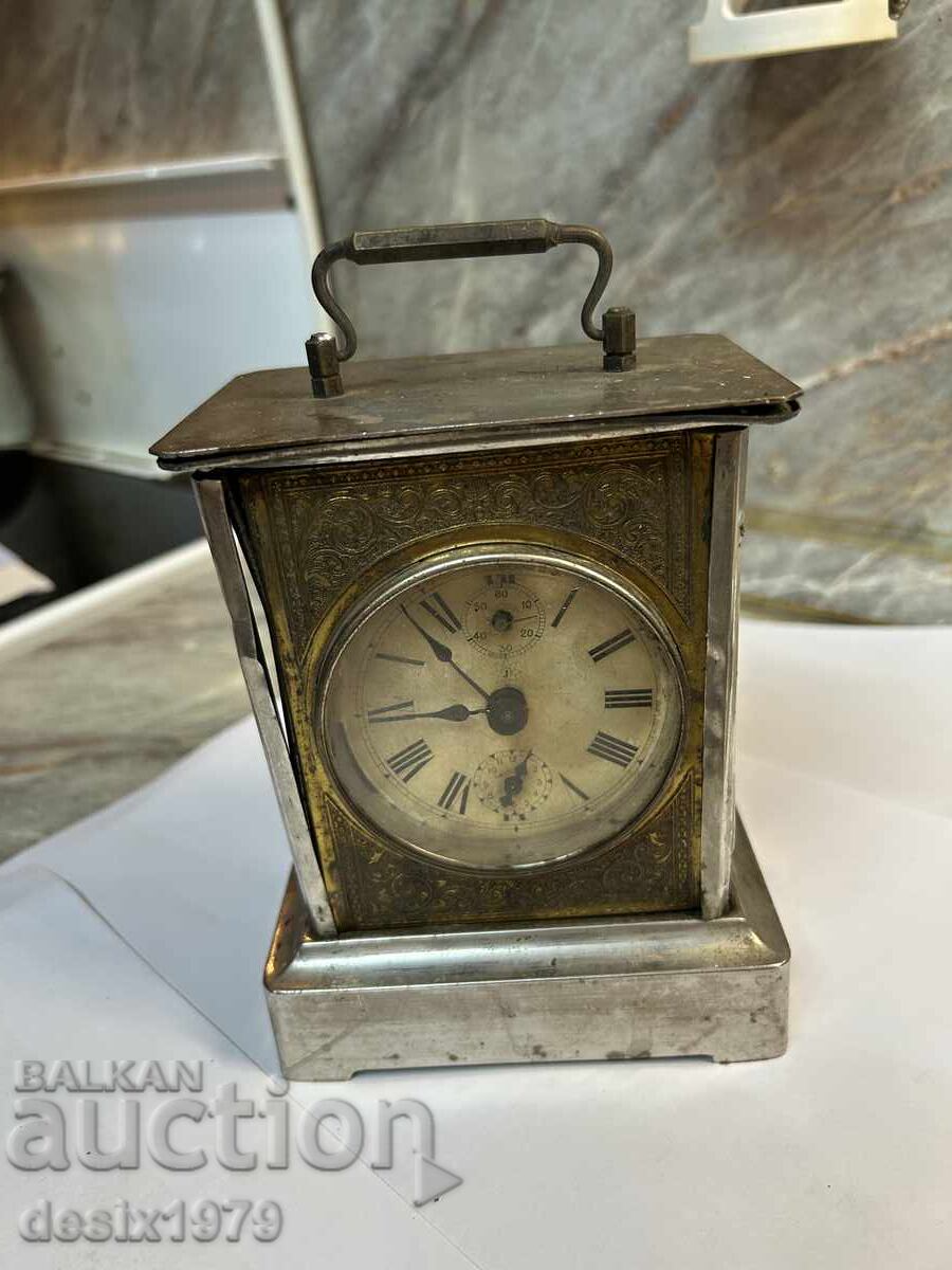 German mechanical table clock with lantern Joker from 1920