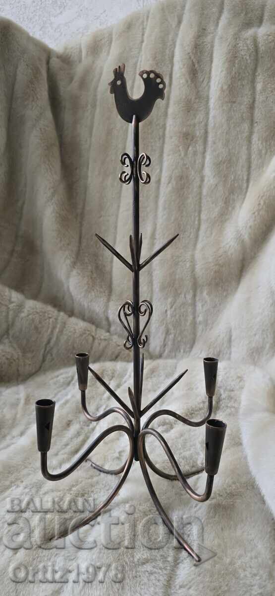 Wrought Iron Candlestick, Gunnar Ander Ystad, 1960s – Sweden
