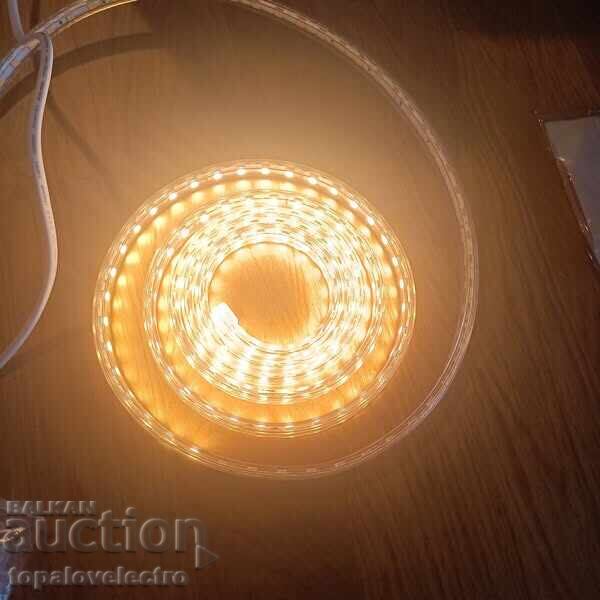 NEW! LED strip 3m, IP65, warm light, with switch - 6