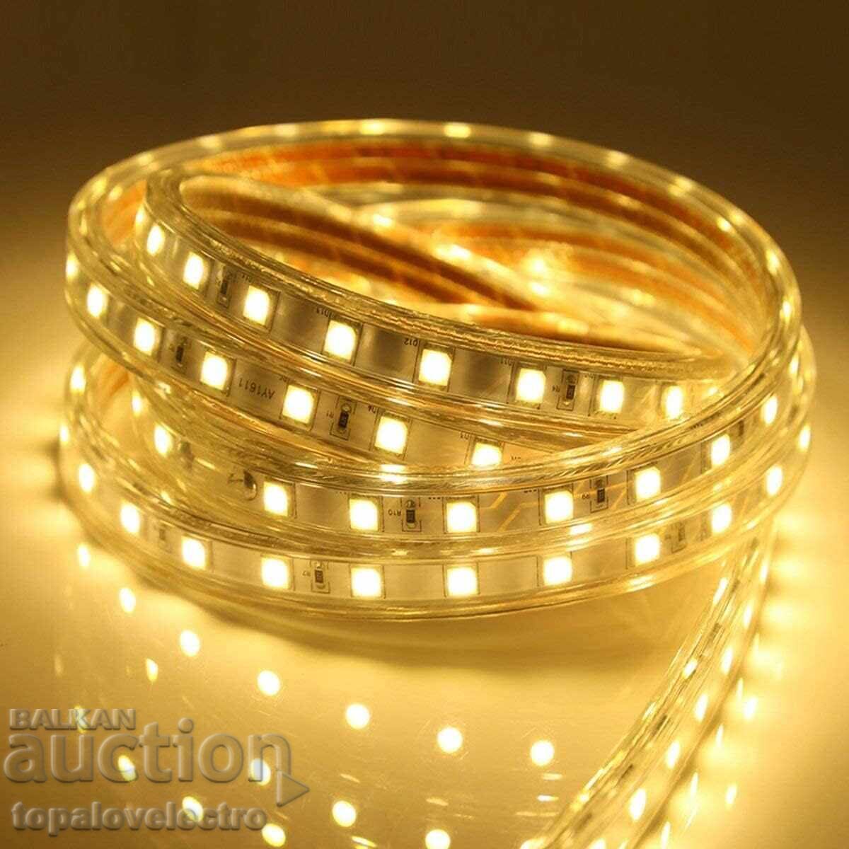 NEW! LED strip 3m, IP65, warm light, with switch