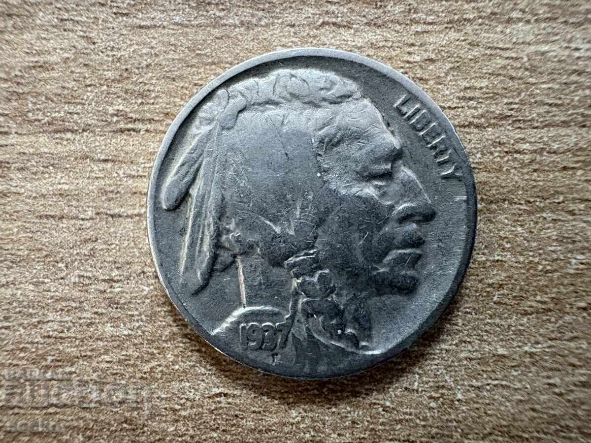 ΗΠΑ - 5 σεντ (1937) με τιμή 2.15 BGN | € 1.10 ΗΠΑ - 5 σεντ (1937) με τιμή 2.15 BGN | € 1.10