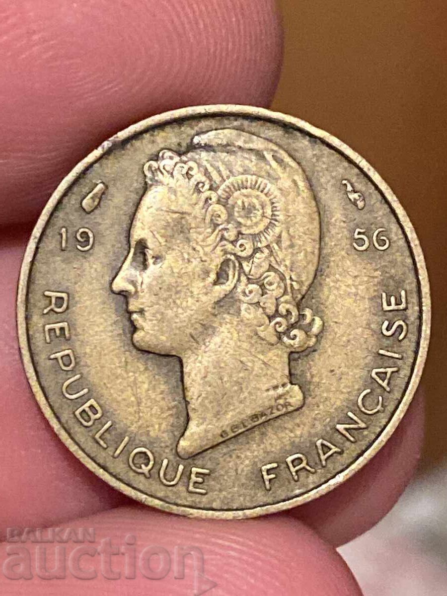 French West Africa 5 Francs 1956 French West Africa 5 Francs 1956