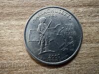 ΗΠΑ - 1/4 δολάριο (2000) - Μασαχουσέτη - Δ