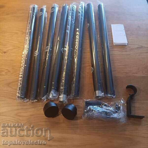 Auction  NEW! Black metal telescopic curtain rod (76