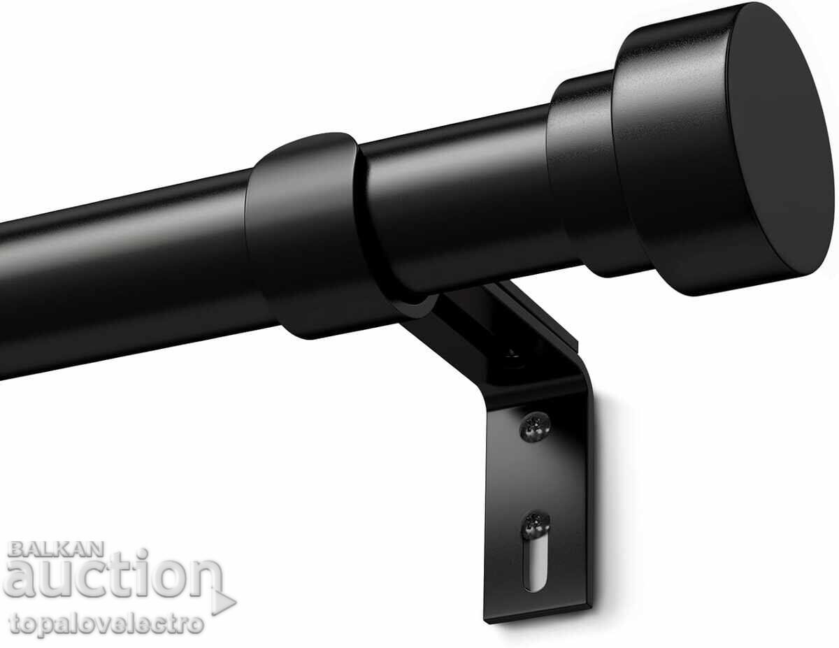 NEW! Black metal telescopic curtain rod (76