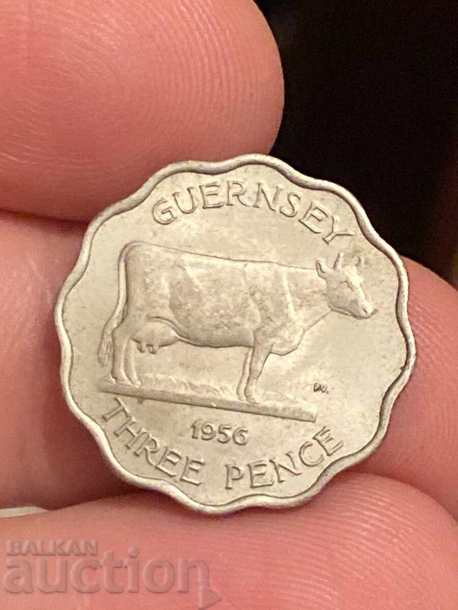 Ηνωμένο Βασίλειο Γκέρνσεϊ 3 πένες 1956 UNC