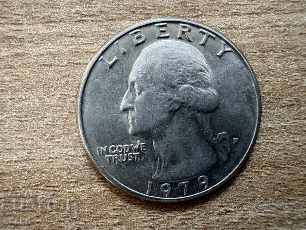ΗΠΑ - 1/4 δολάριο (1979) - D με τιμή 1.50 BGN | € 0.77