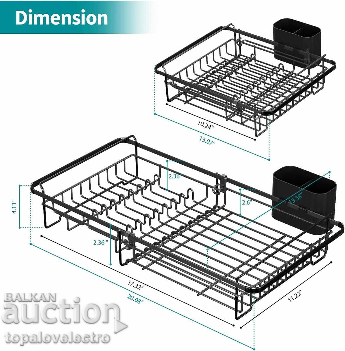 NEW! Telescopic Dish Drying Rack Over Sink 3 in 1 with price 29.00 BGN | € 14.83