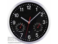 NOU! Ceas de perete radio fără ticăit cu temperatură și umiditate