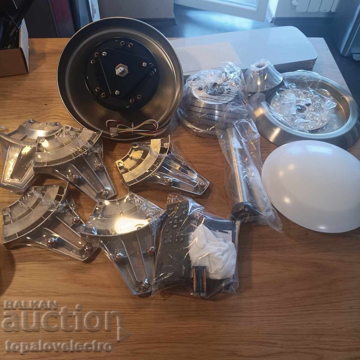 НОВ! Вентилатор за таван с осветление и дистанционно управле с цена 199.00 лв. | € 101.75