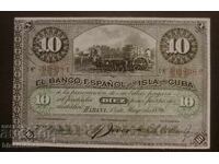 Cuba, Cuba, 10 pesos 1896, 10 pesos, XF/aUNC