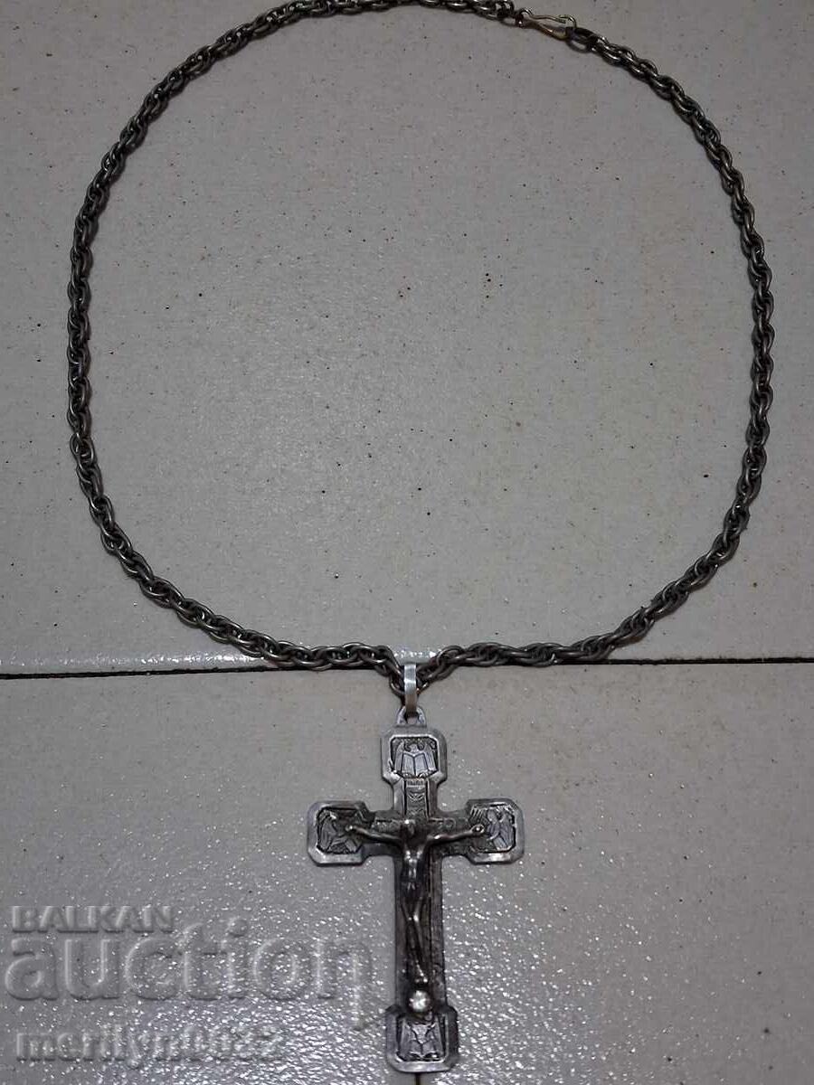 Cruce veche de gât argint cruce medalioane bijuterii cu preț 149.00 BGN | € 76.18
