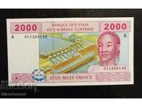 Gabon, Gabon, 2000 franci 2002, UNC