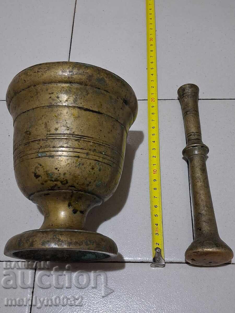 Παράδοση Χάλκινο γουδί με γουδοχέρι, σκεύος για σύνθλιψη, τέλη 19ου αιώνα