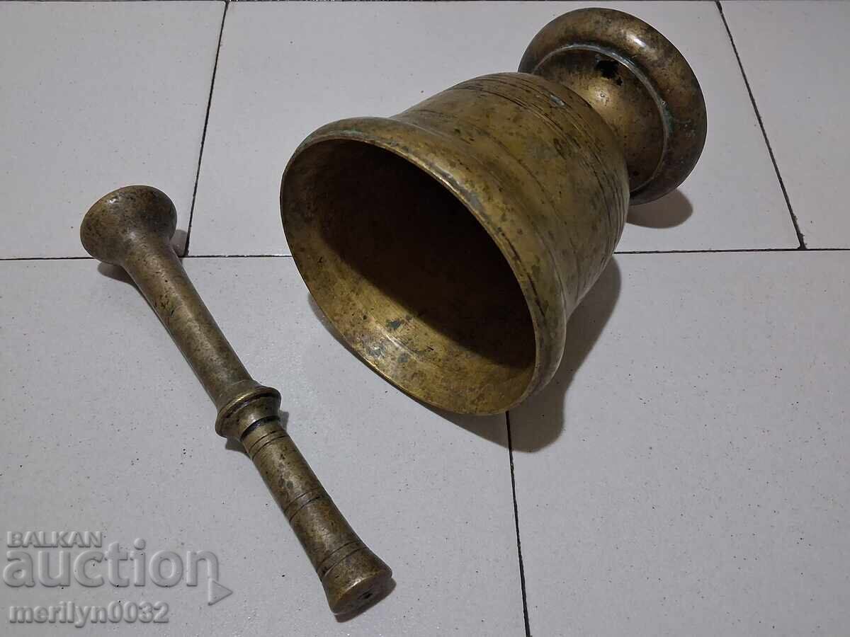 Χάλκινο γουδί με γουδοχέρι, σκεύος για σύνθλιψη, τέλη 19ου αιώνα - 5