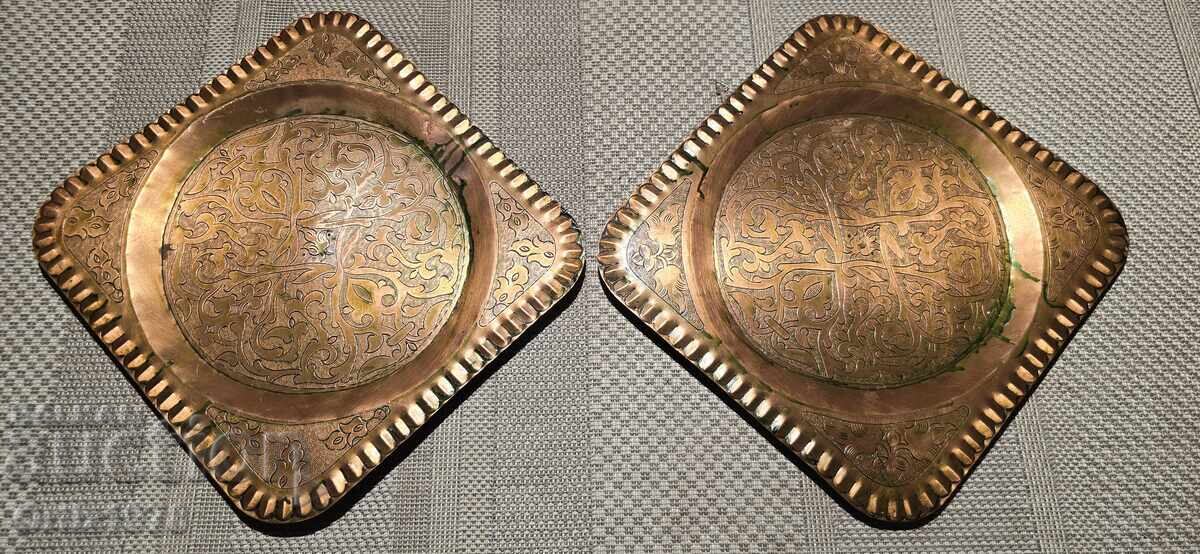 Μασίφ Αραβικά, χάλκινα σφυρήλατα πιάτα, 1960, 2.4kg με τιμή 305.00 BGN | € 155.94 Μασίφ Αραβικά, χάλκινα σφυρήλατα πιάτα, 1960, 2.4kg με τιμή 305.00 BGN | € 155.94