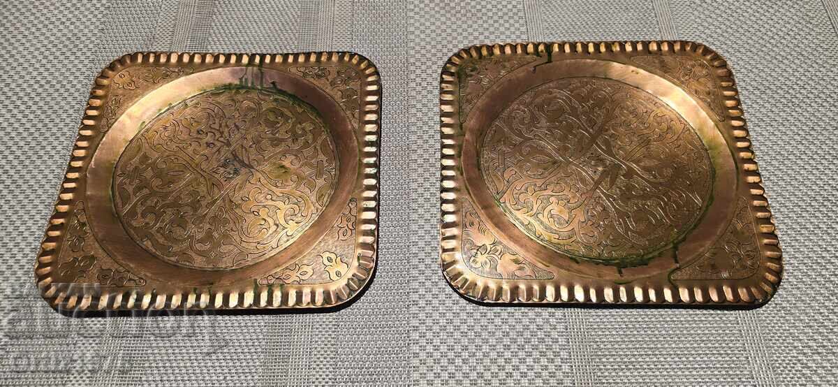 Μασίφ Αραβικά, χάλκινα σφυρήλατα πιάτα, 1960, 2.4kg Μασίφ Αραβικά, χάλκινα σφυρήλατα πιάτα, 1960, 2.4kg