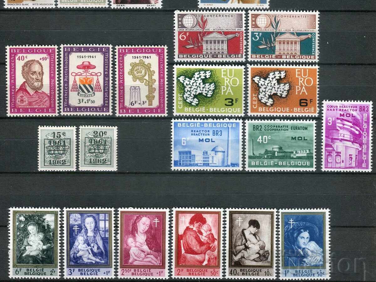 Auction Belgium 1961. MnH - series and single stamps Auction Belgium 1961. MnH - series and single stamps