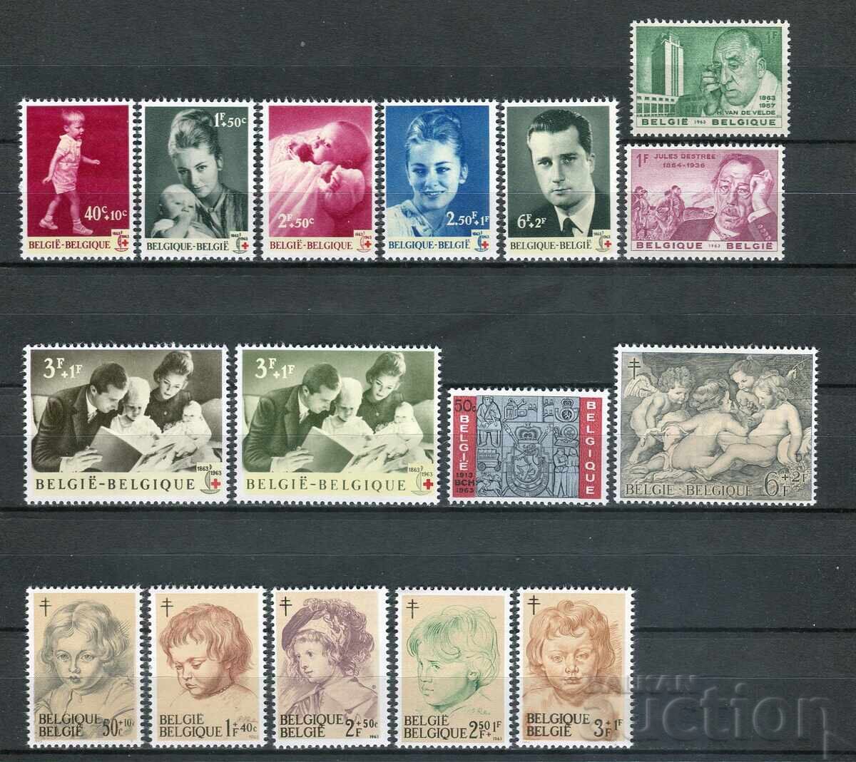 Auction Belgium 1963. MnH - series and single stamps Auction Belgium 1963. MnH - series and single stamps