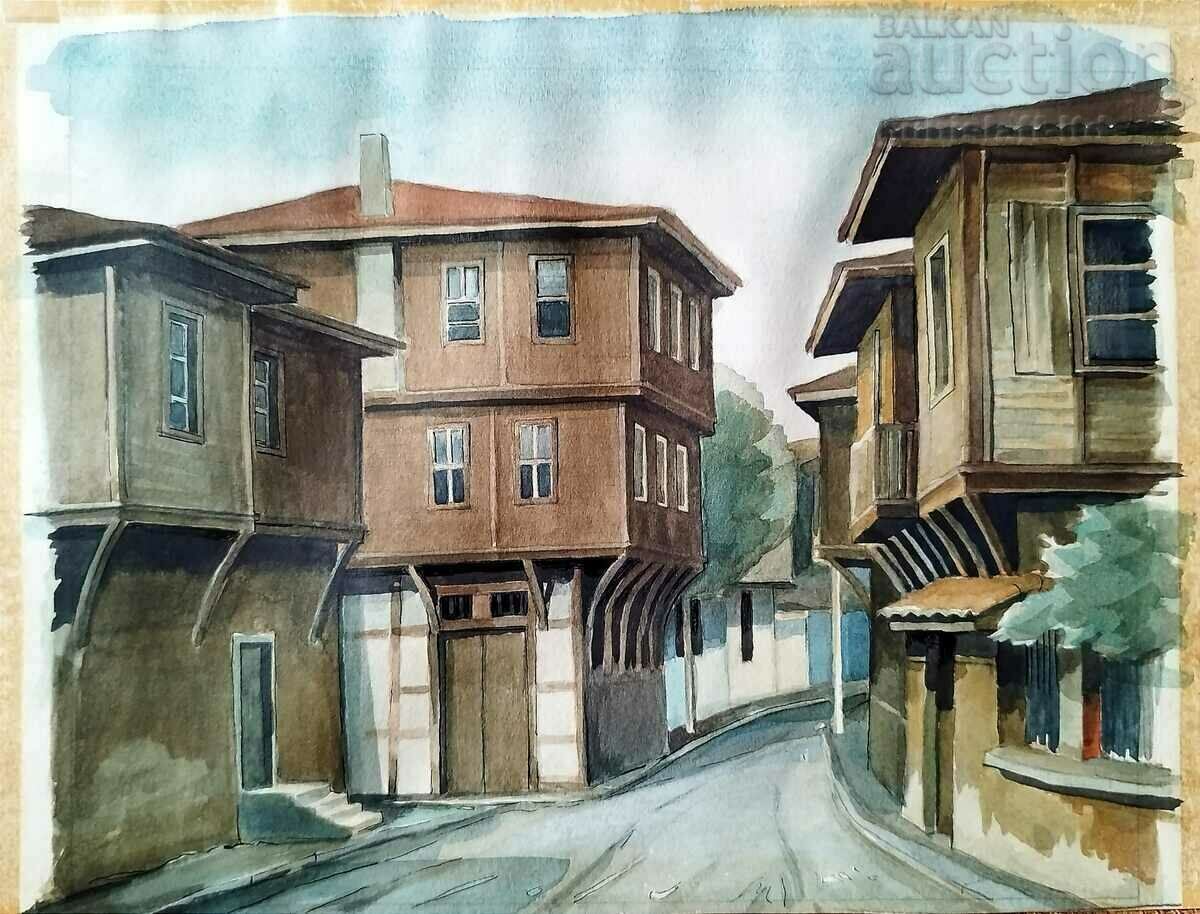 Ζωγραφική, Σπίτια Αναγέννησης, δεκαετία του 1970. με τιμή 140.00 BGN | € 71.58 Ζωγραφική, Σπίτια Αναγέννησης, δεκαετία του 1970. με τιμή 140.00 BGN | € 71.58