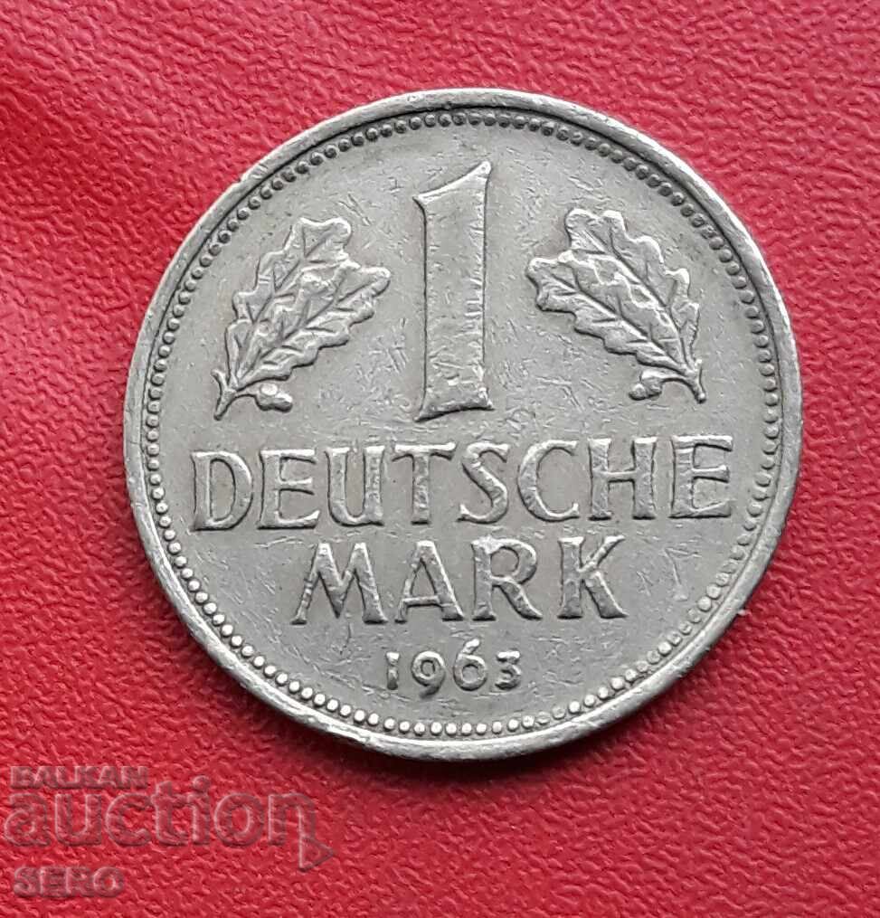 Germany - 1 Mark 1963 F-Stuttgart