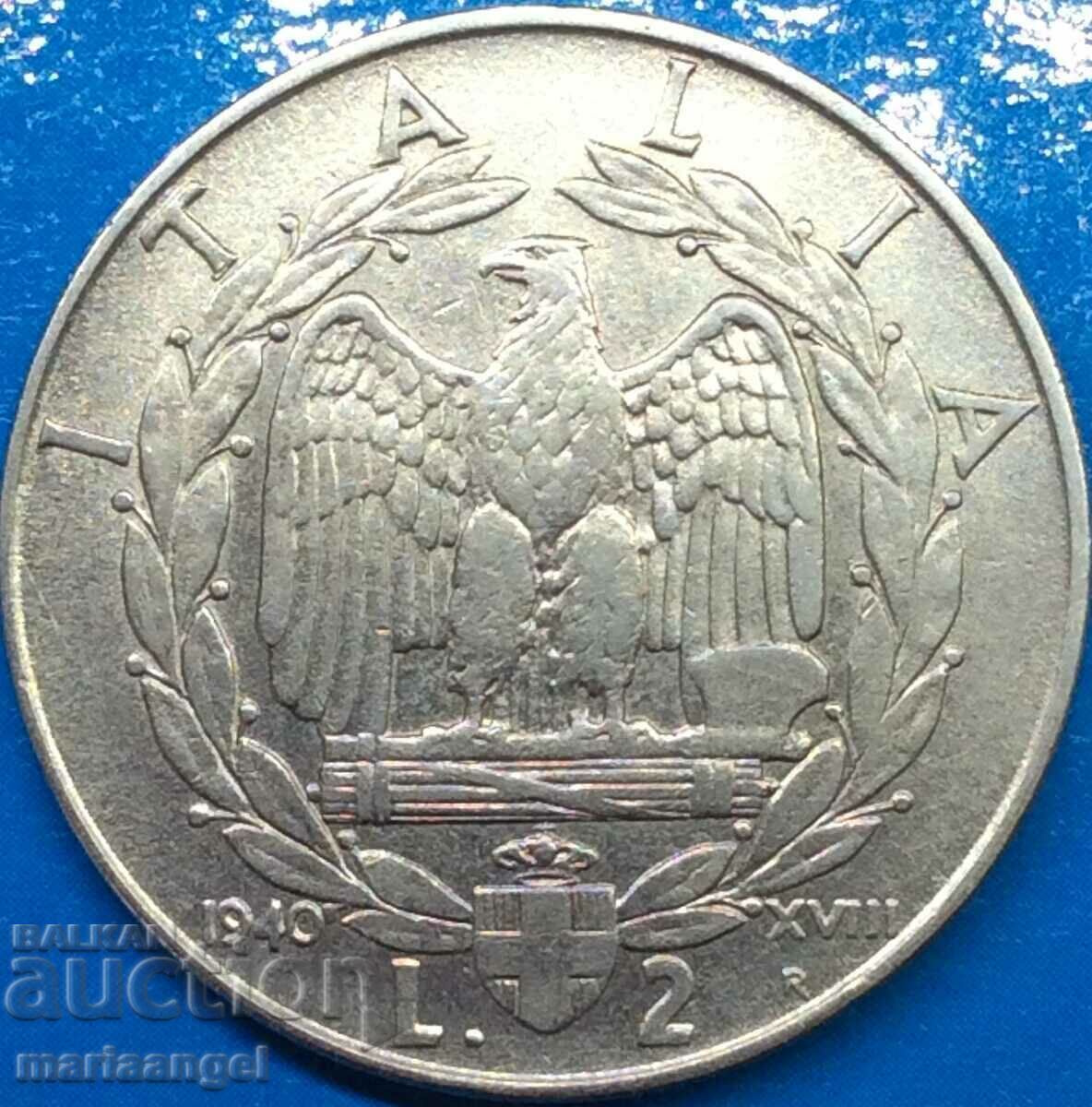 2 λιρέτες 1940 Ιταλία Victor Emmanuel III - 5