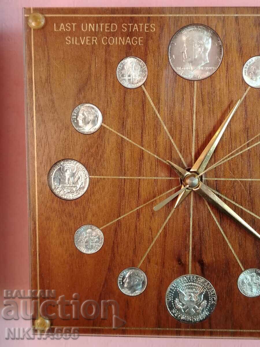 Auction  Watch with silver American coins from 1964