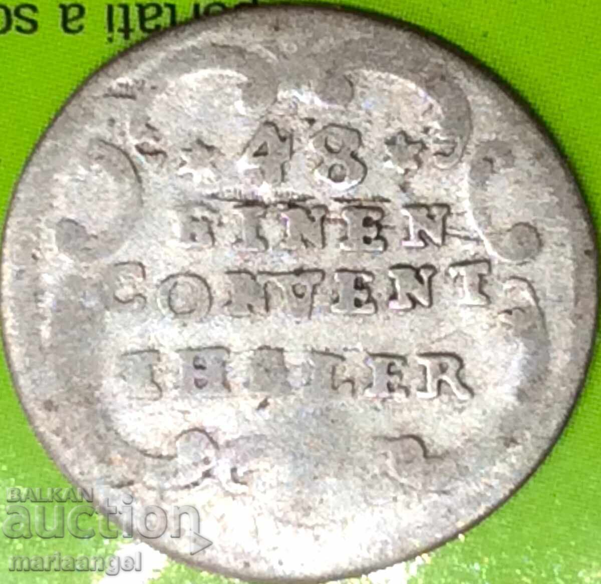 1/48 thaler 1770 Γερμανία Württemberg billon - σπάνιο - 6 1/48 thaler 1770 Γερμανία Württemberg billon - σπάνιο - 6