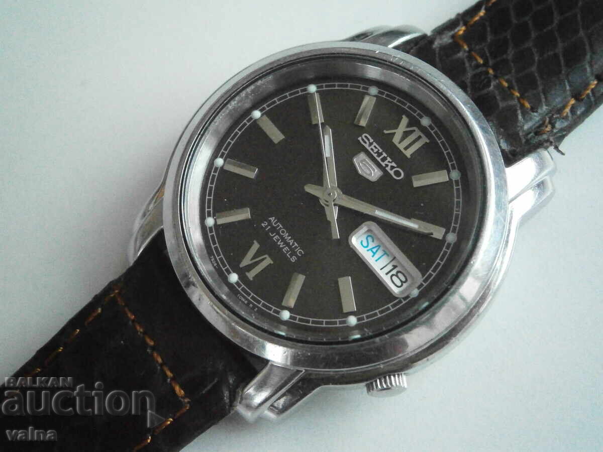 SEIKO 5, Αυτόματο, 7s26, 21 κοσμήματα, Ιαπωνία, Bukvalno nov! με τιμή 170.00 BGN | € 86.92 SEIKO 5, Αυτόματο, 7s26, 21 κοσμήματα, Ιαπωνία, Bukvalno nov! με τιμή 170.00 BGN | € 86.92