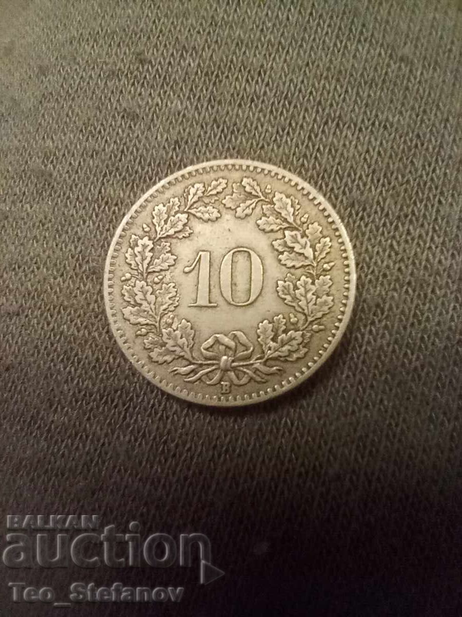 10 рапен 1909 Швейцария 10 рапен 1909 Швейцария