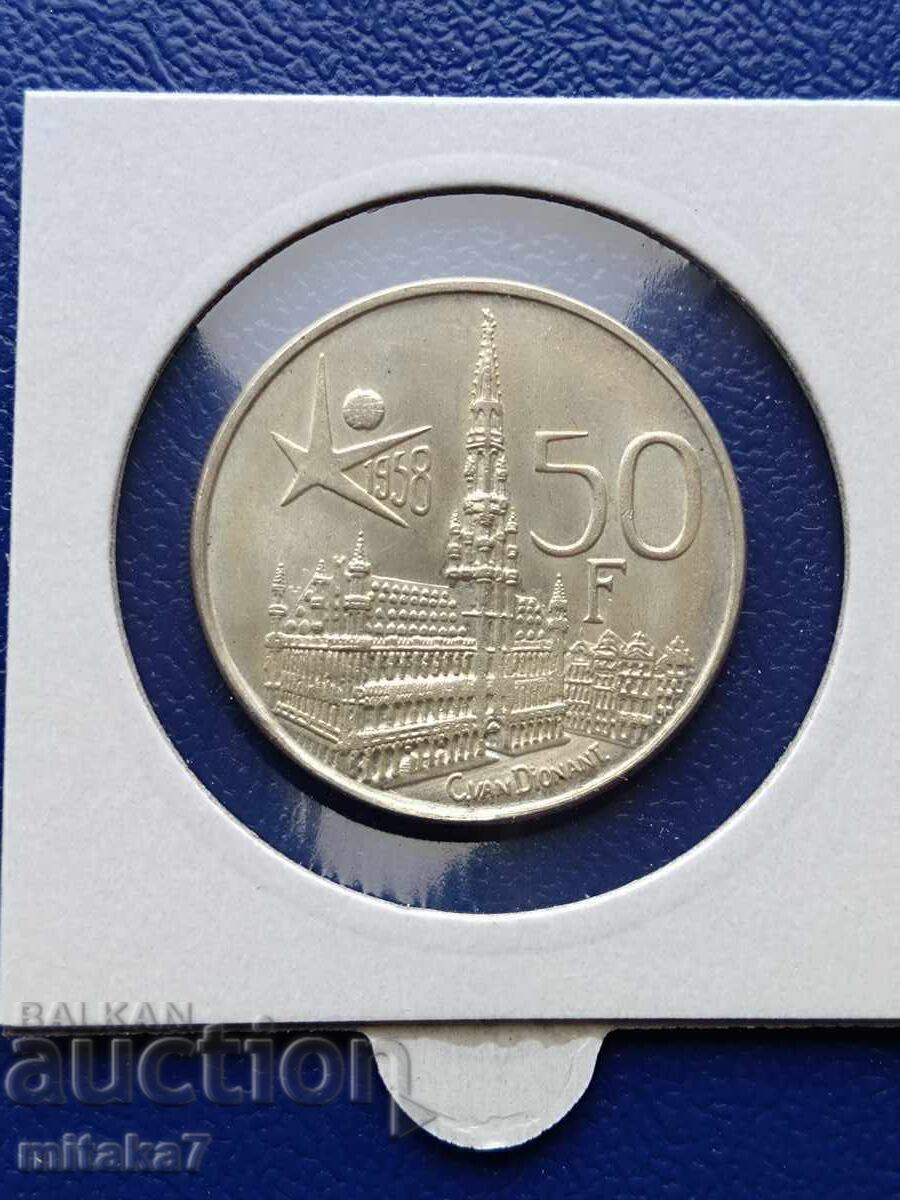 50 Francs 1958, Belgium with price € 28.00 | 54.76 BGN