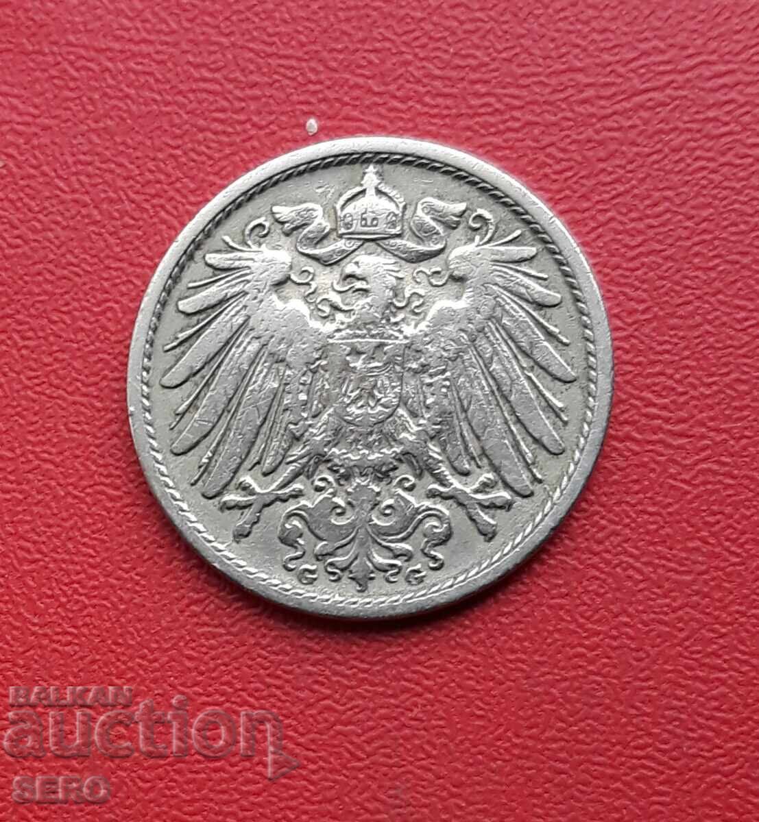 Γερμανία - 10 πφενίγκ 1904 G - Καρλσρούη - σπάνιο με τιμή 3.01 BGN | € 1.54