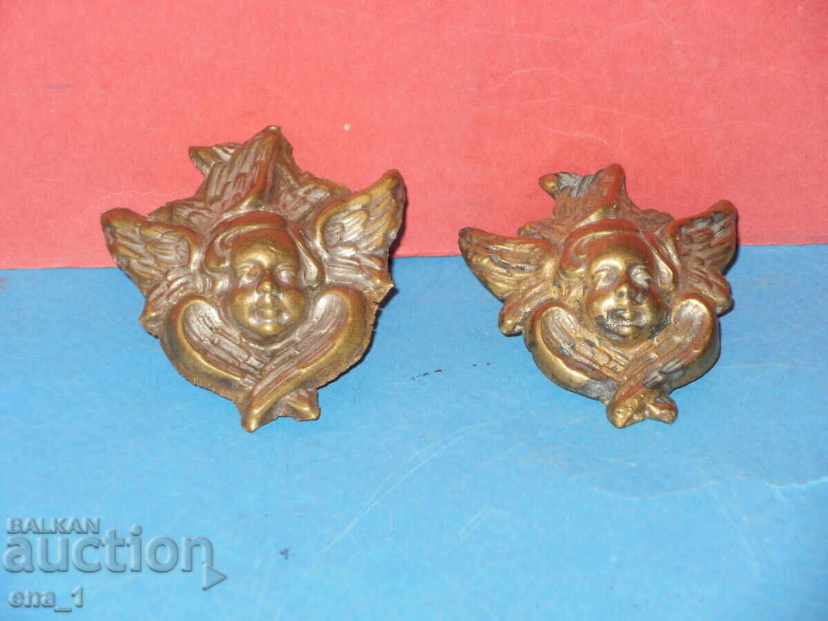 Two beautiful small bronze Seraphim figurines for decoration with price 129.99 BGN | € 66.46