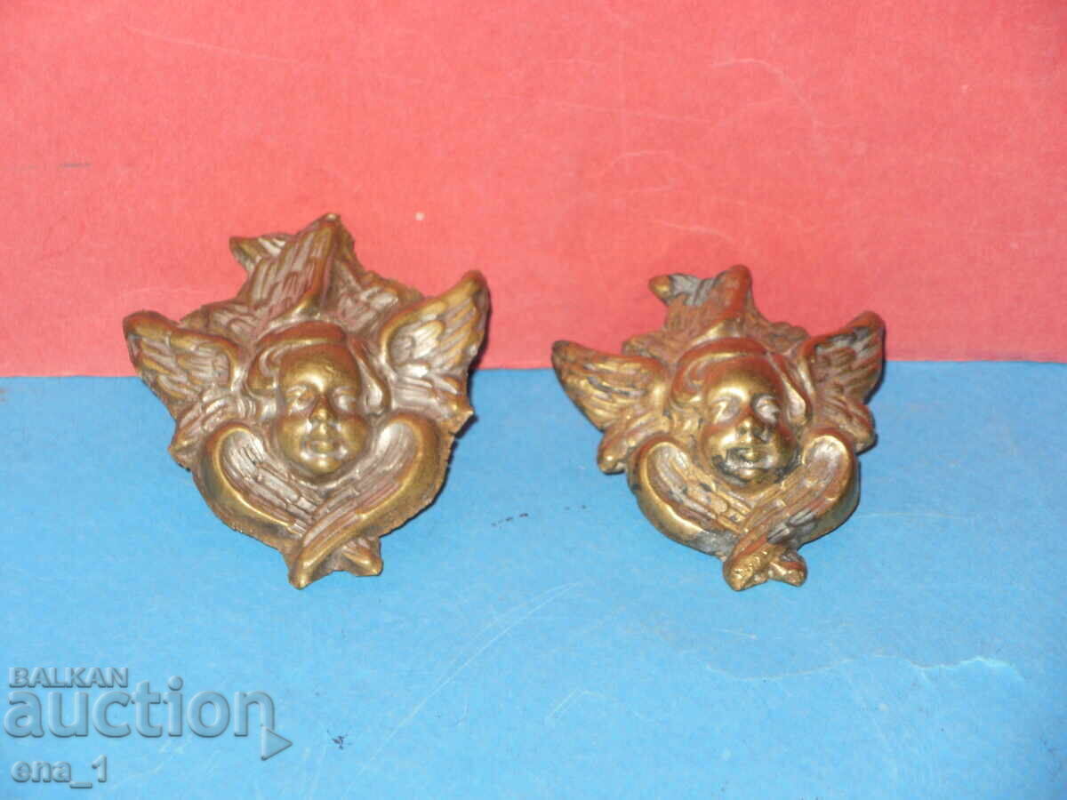 Two beautiful small bronze Seraphim figurines for decoration