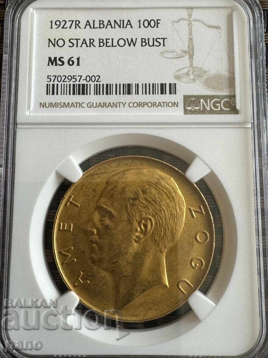 100 Φράγκα Αλβανίας σε άριστη ποιότητα! MS 61 !!! με τιμή 9999.00 BGN | € 5112.41 100 Φράγκα Αλβανίας σε άριστη ποιότητα! MS 61 !!! με τιμή 9999.00 BGN | € 5112.41