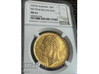 100 Albanian Francs in excellent quality! MS 61 !!!