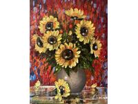 Denitsa Garelova Oil Painting 30/40 "Sunflowers"