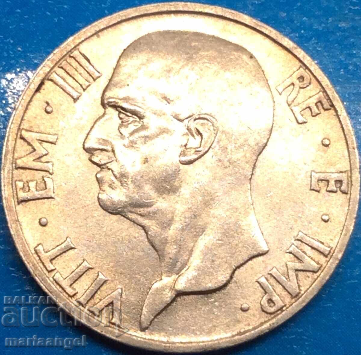 5 Lire 1936 Italia Argint UNC Aur Patină - 6