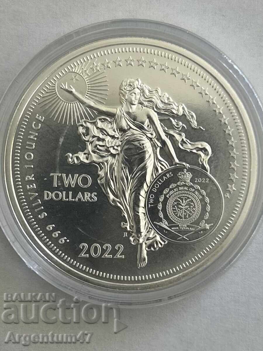 Livrarea ARGINT 1 OZ 2022 NIUE - FRAȚII WRIGHT