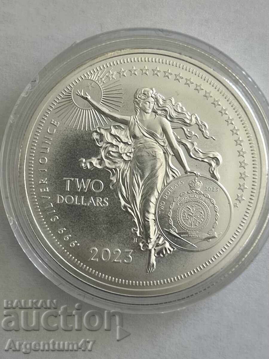 Доставка на СРЕБРО 1 OZ 2023 НИУЕ - ТОМАС ЕДИСОН