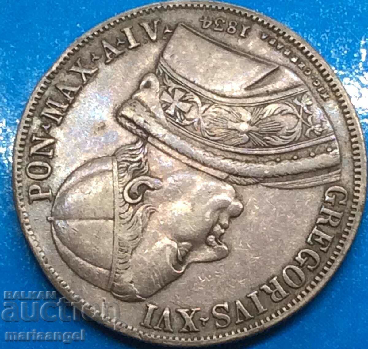 Δημοπρασία Ασπίδα 1834 Βατικανό Ποντίφικας Γρηγόριος XVI αργυρό