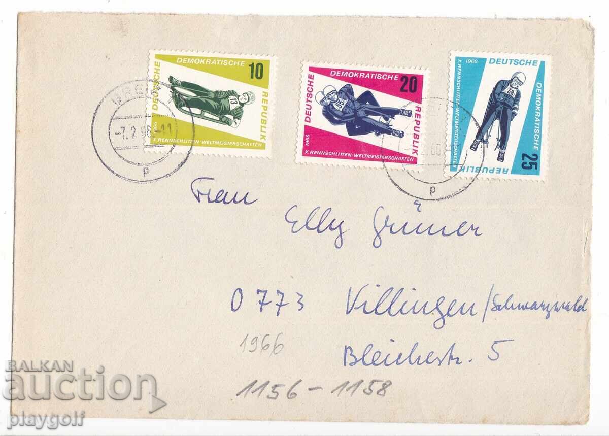 Колекционерски плик DDR 1156 - 1158 от1966 на Dr.L. Reinicke