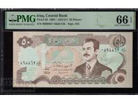 Irak 50 Dinari 1994 Pick 83 PMG 66 EPQ Ref 8865 Unc