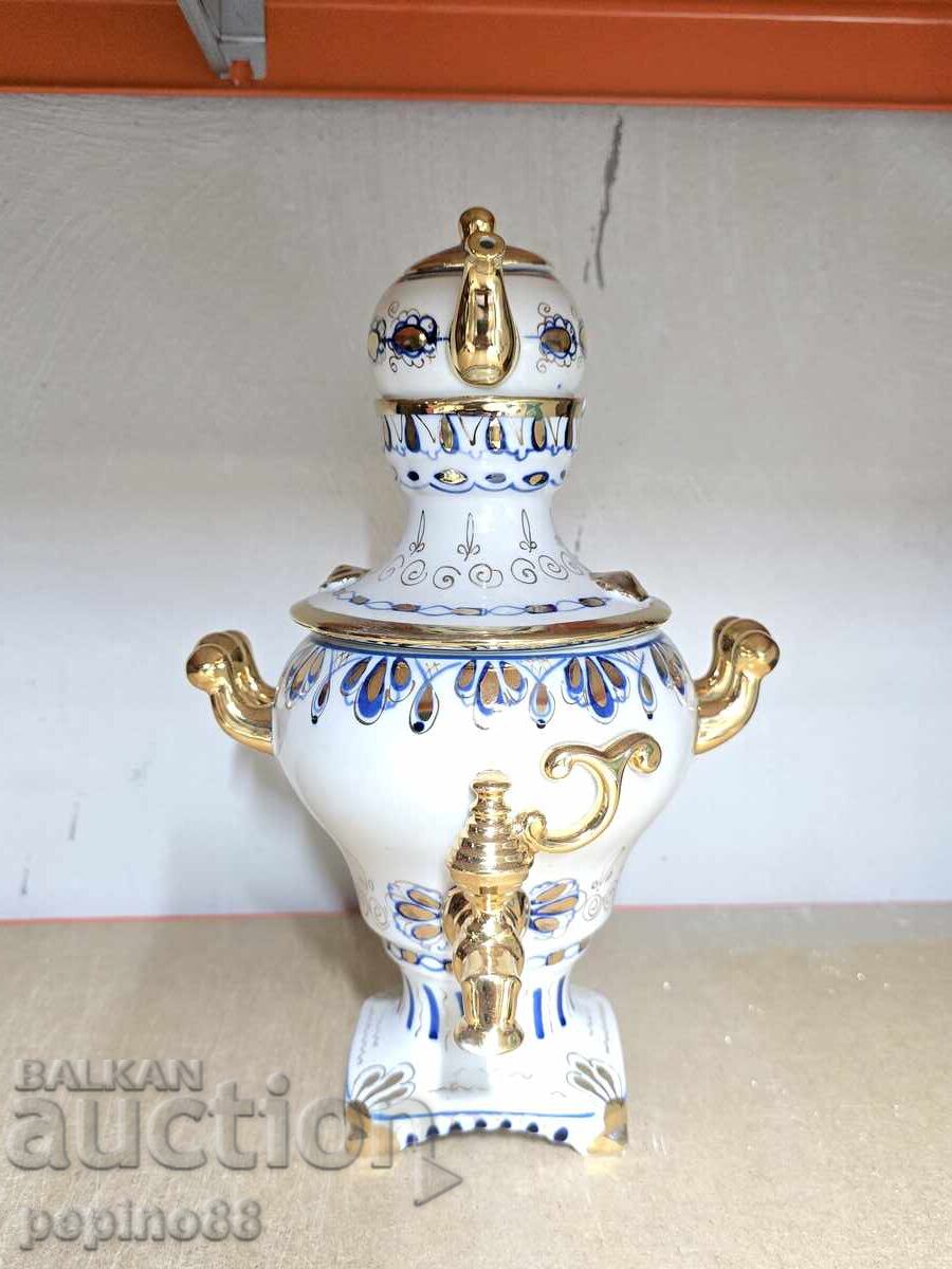 B.Z.C. Russian Gzhel Porcelain Samovar - 6 B.Z.C. Russian Gzhel Porcelain Samovar - 6
