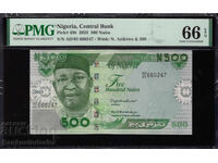Nigeria 500 Naira 2023 Pick 43b PMG 66 EPQ Ref 0247 Unc